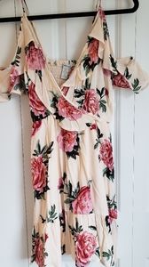 Peach floral dress